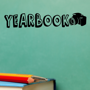 Yearbook classroom decal, Yearbook decal with camera image for yearbook class decor