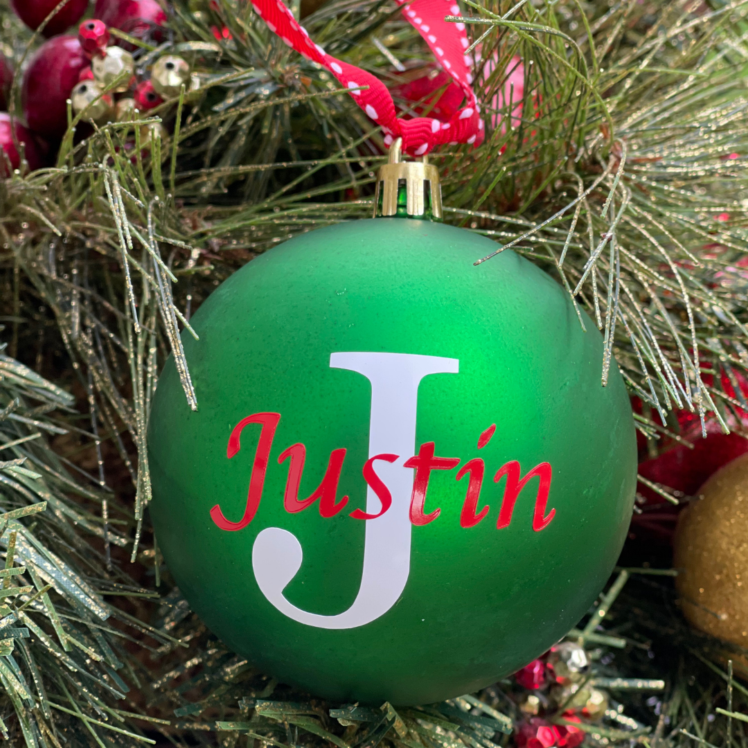 Personalized Christmas Ornaments, Custom Ball Ornaments, Holiday