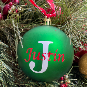 Personalized monogram Christmas Ornament, Ball ornament, Monogram ornament, Custom Christmas ball