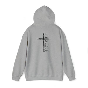 I can't but I know a guy, hoodie with Phil 4:13 and cross, Unisex Heavy Blend™ Hooded Sweatshirt, Faith based hoodie, Christian sweatshirt