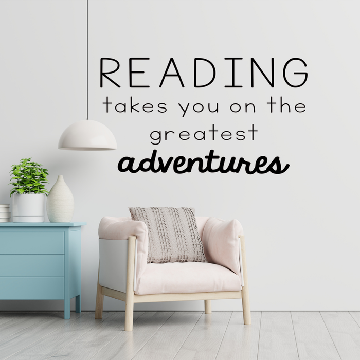 Reading Takes You on the Greatest Adventures, decal