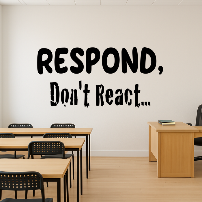 Respond, Don’t React, decal