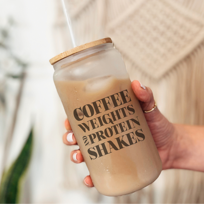 Coffee Weights and Protein Shakes, Beer Can Glass