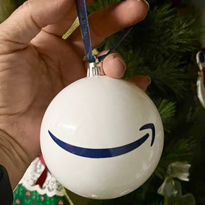 Amazon Smile ornament, Amazon Christmas ornament, gift for Amazon employee