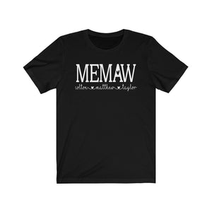 Shirt for Memaw, Memaw shirt with grandkids names, Custom Memaw shirt, Gift for Memaw, Personalized Memaw shirt, shirt for new Grandma