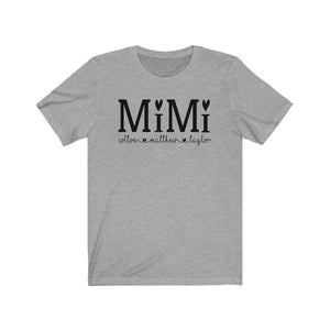 Personalized Mimi shirt with grandkid's names, Gift for Mimi, Custom Shirt for Mimi