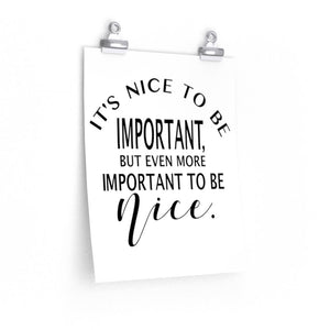 Be Nice Poster, high school classroom wall, corporate office decor, Doctor's office decor