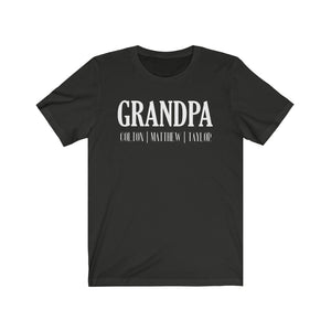 Personalized Grandpa shirt with kid's names, shirt for Grandpa, Birthday gift for Grandpa