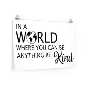 Be kind poster, inspirational school sayings poster, Classroom wall poster