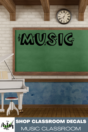 back to school door decal for Music room, Wall decal for Music classroom