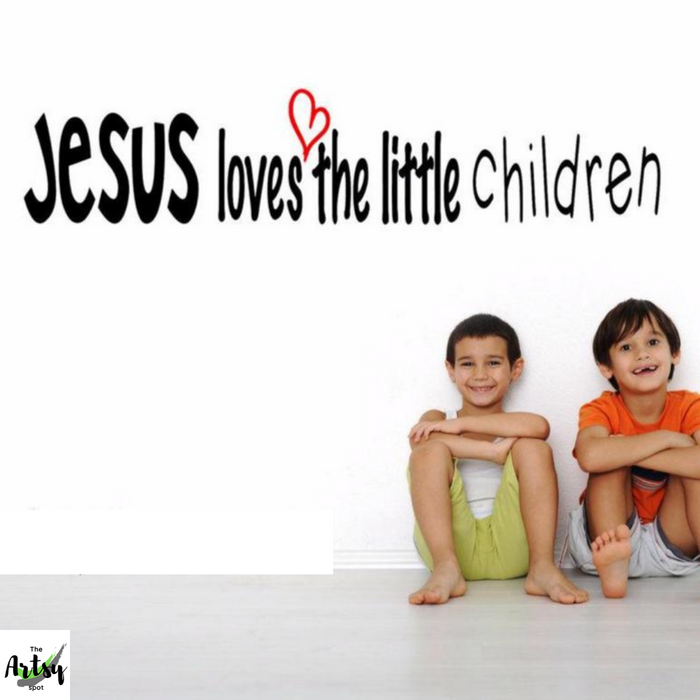Jesus Loves the Little Children Wall Decal