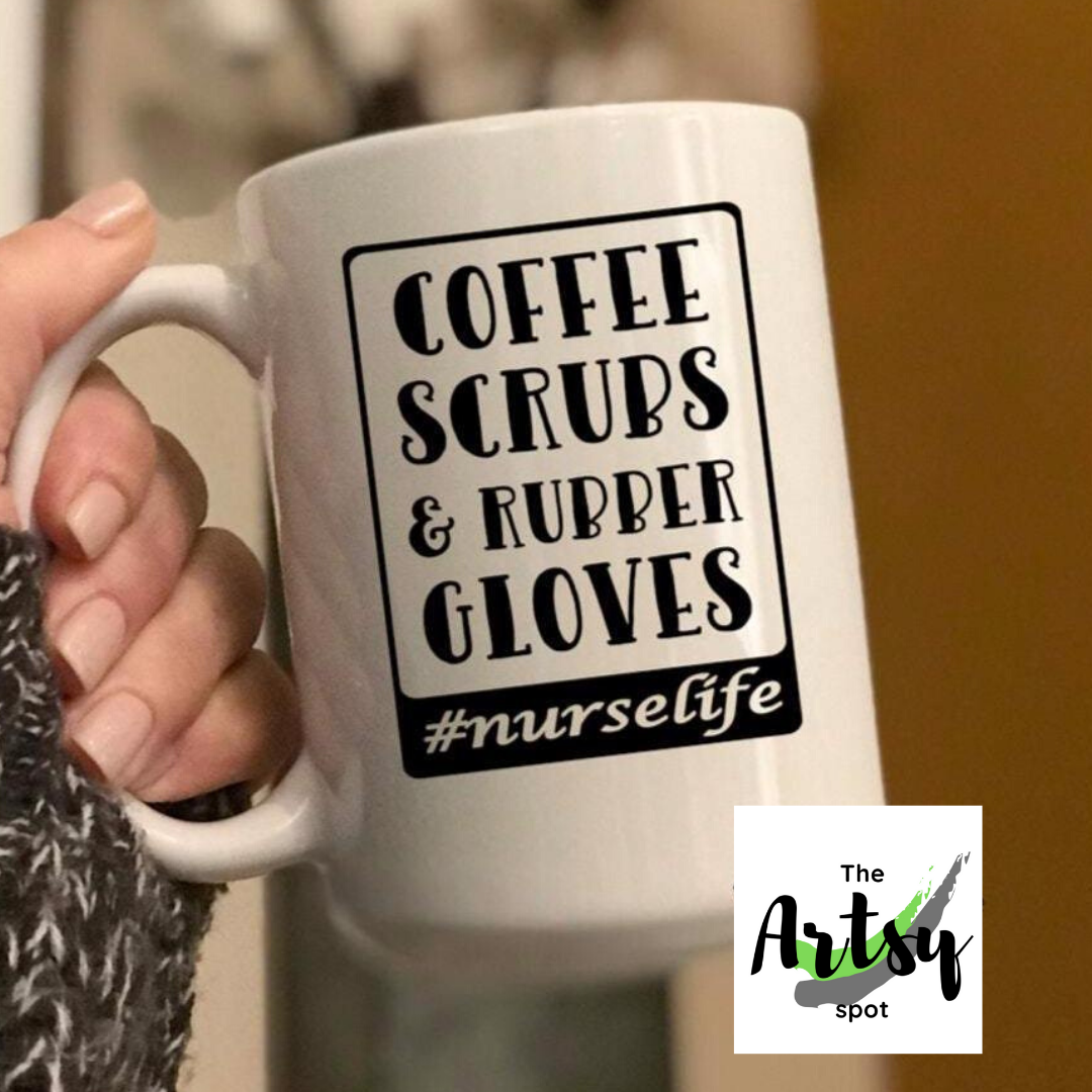 Coffee, Scrubs, Rubber Gloves