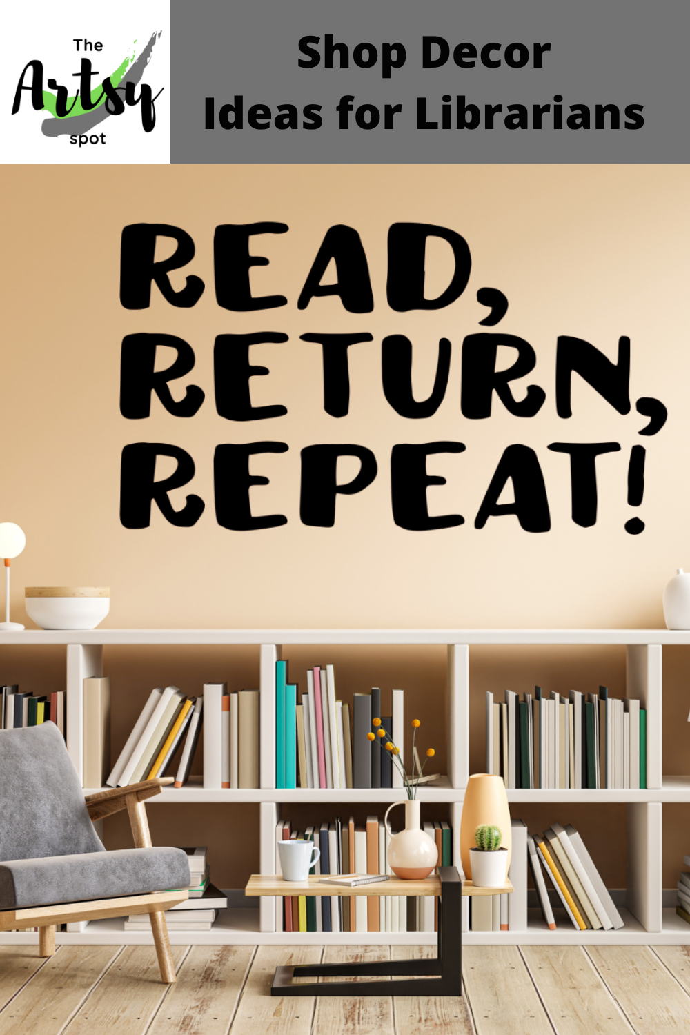 Read Return Repeat, Library Book return decal – The Artsy Spot