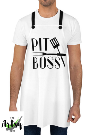 Pit boss apron, bbq apron gift, Pinterest image