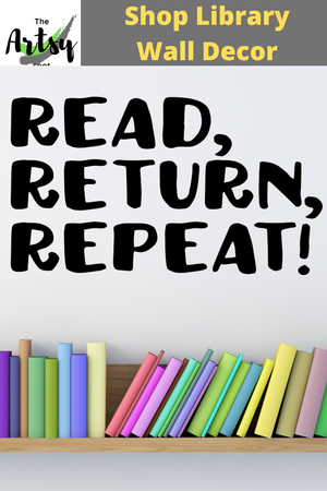 Read Return Repeat decal, library decal, Library book return sign, librarian decal, Back to School Decal, school library decor
