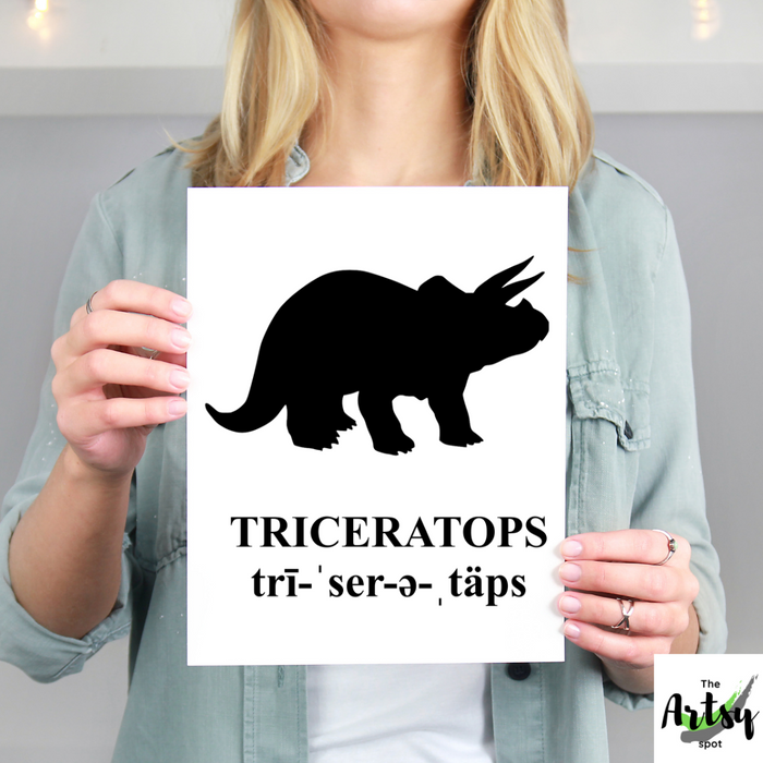 Triceratops Wall Art Print