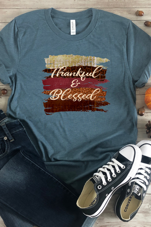 Thankful and blessed shirt, Thanksgiving shirt, Cute fall shirt, cute shirt for fall season