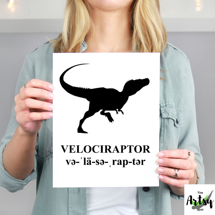 Velociraptor Wall Art Print