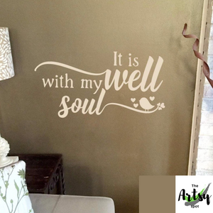 It is well with my Soul, wall decal for a Christian home, prayer room decal