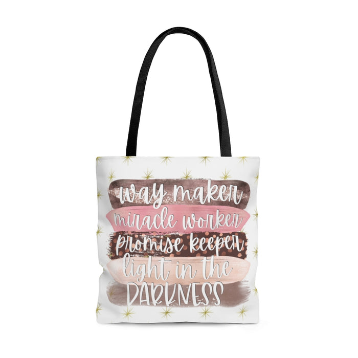 Waymaker Miracle worker Promise Keeper Light in the Darkness tote bag