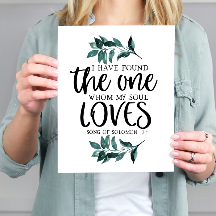 I have found the one whom my soul loves Song of Solomon 3:4 PRINT