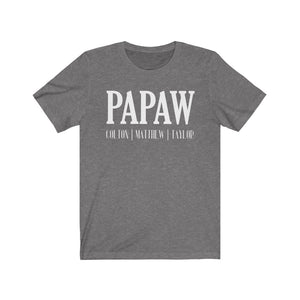 Papaw shirt with grandkid's names, Custom Papaw shirt, Gift for Grandpa, Personalized Papaw shirt, shirt for new Grandpa, Father's day gift
