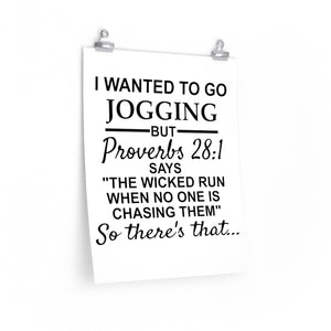 I wanted to go jogging ... poster, Funny gym poster, Gym quote wall art, Exercise picture, Home Gym decor poster, gym wall decor, gym poster