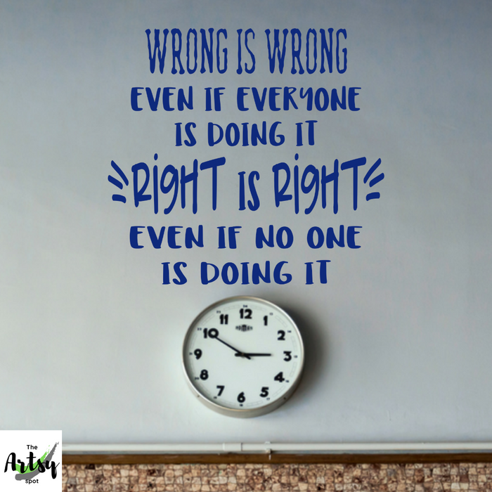 Wrong is Wrong Even If Everyone is Doing It