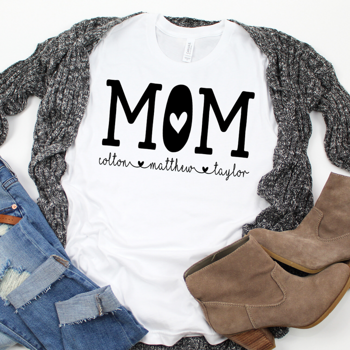 Personalized Mom shirt with kid's names