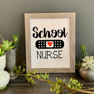  School nurse picture, School Nurse Appreciation gift, School Nurse wall decor, gift for school nurse week