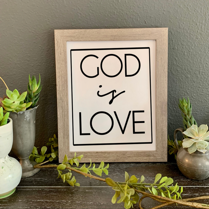 God is Love, FRAMED wall print