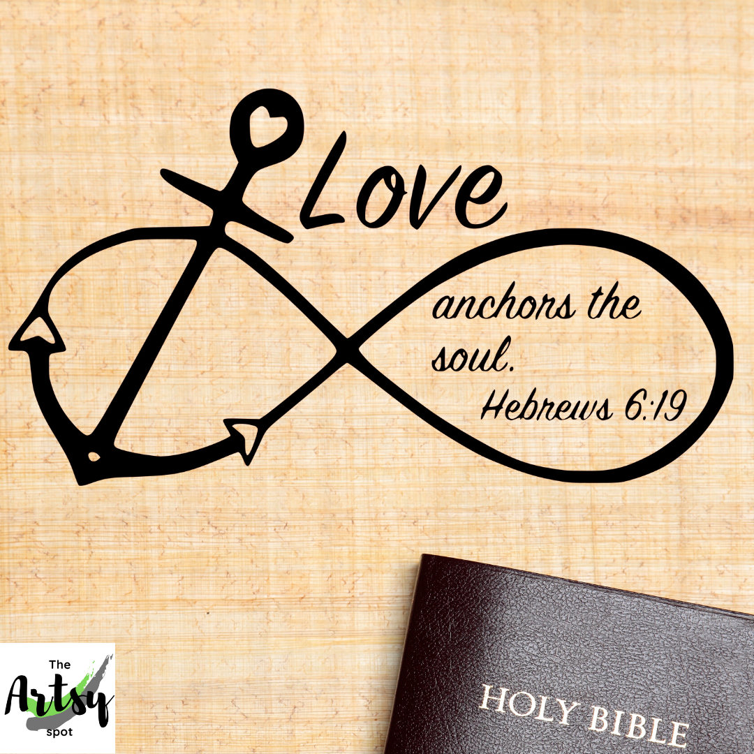 Infinity Sign With Anchor With Bible Verse