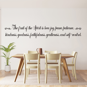Fruits of the Spirit decal, The fruit of the spirit is love, joy, peace, patience, Christian wall decal, Church decal, Scripture decal