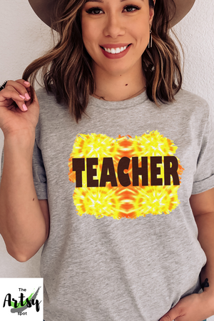 Teacher Tie Dye Shirt, Back to school teacher shirt with tie dye design, trendy teacher t-shirt, Teacher appreciation shirt