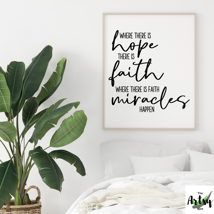 Where there is hope there is faith...poster