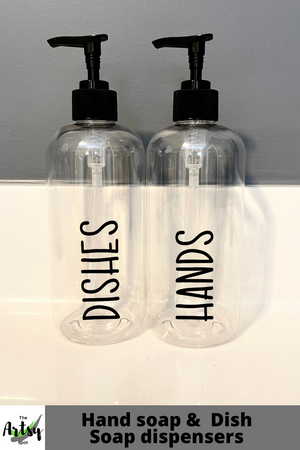  Refillable Hands and Dishes bottles, refillable clear plastic bottles with pump