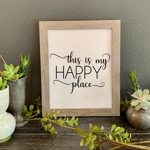This is my happy place wall art print, FRAMED, happy place picture, housewarming gift
