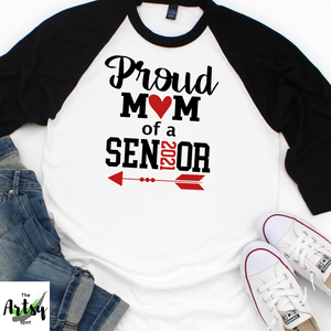 Proud mom of a 2021 senior 3/4 sleeve raglan shirt, proud senior mom t-shirt mom of a graduate raglan shirt mom, mom shirt for senior photos