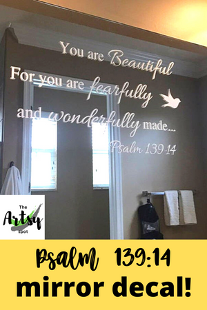 Psalm 139:14 You are Beautiful For You Are Fearfully and Wonderfully Made, Pinterest image
