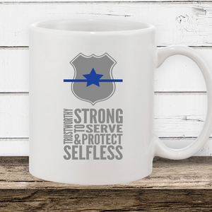 Police officer coffee mug, police officer mug, Gift for a police officer, police gift, police officer word collage mug