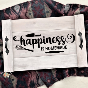 Happiness is homemade decal, Noodle board decal, Kitchen sign decal, Kitchen quote decal