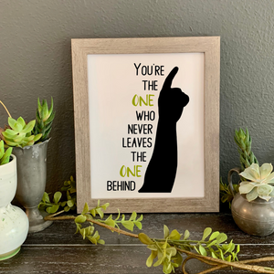 You're the one who never leaves the one behind, Christian song lyrics print