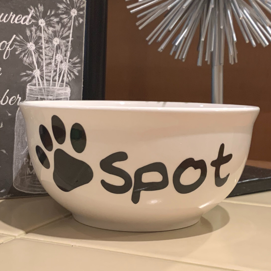 Buy Dog bowl with name  Cat bowl with name - The Artsy Spot