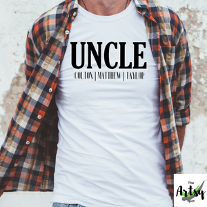 Personalized Uncle T-shirt, shirt for new Uncle