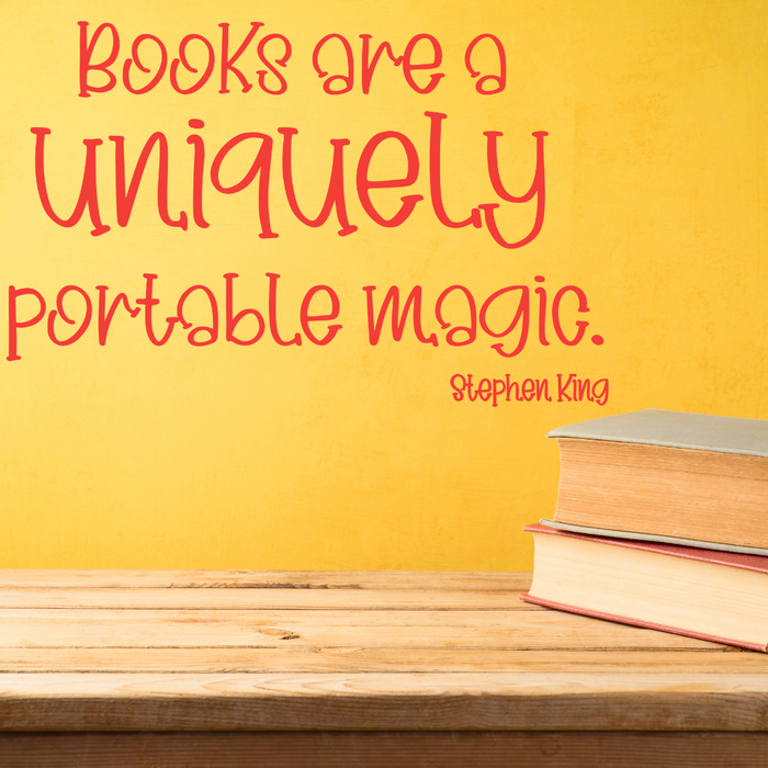 Books are a Uniquely Portable Magic decal