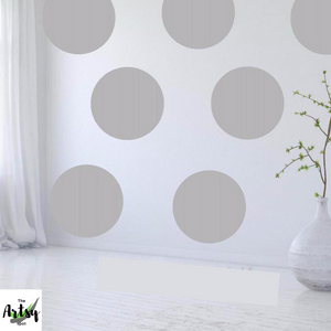 Polka Dot Wall with a Set of Polka Dot Decals, Circle dot decals, Nursery decor , classroom decals