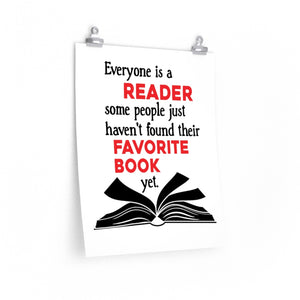 Everyone is a reader poster, reading wall print