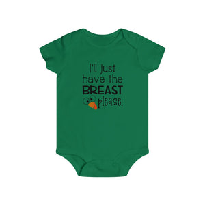 I'll just have the breast please, infant bodysuit, Baby Thanksgiving onesie, Thanksgiving bodysuit, Thanksgiving baby gift, infant bodysuit for fall