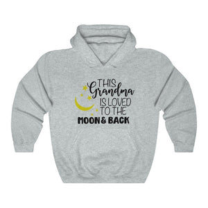 This Grandma is loved to the moon and back hoodie, Grandma baby announcement gift