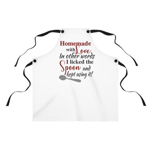 Homemade with Love Apron, funny apron, apron gift for a cook, gift for a baker, funny mom gift, Funny cooking apron, baker gift